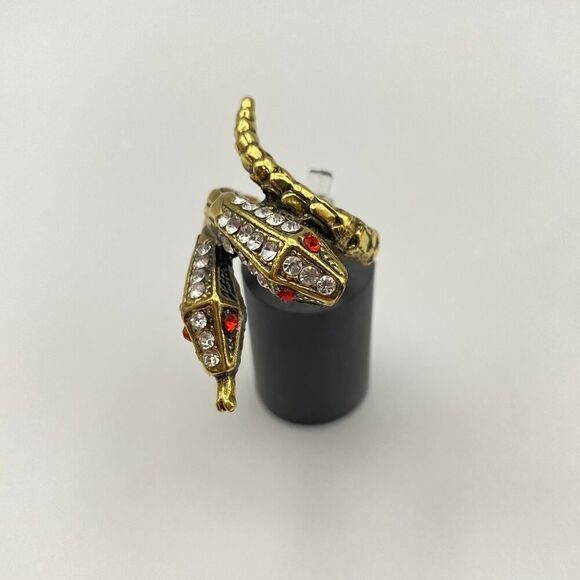 Amrita Singh Crystal Two-Head Snake Ring - Picture 4 of 8